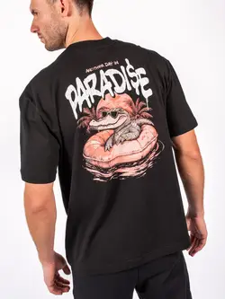 【STAMPD】SOMEWHERE IN PARADISE RELAXED TEE Koszulka oversize czarna z nadrukiem paradise croc | MTS
